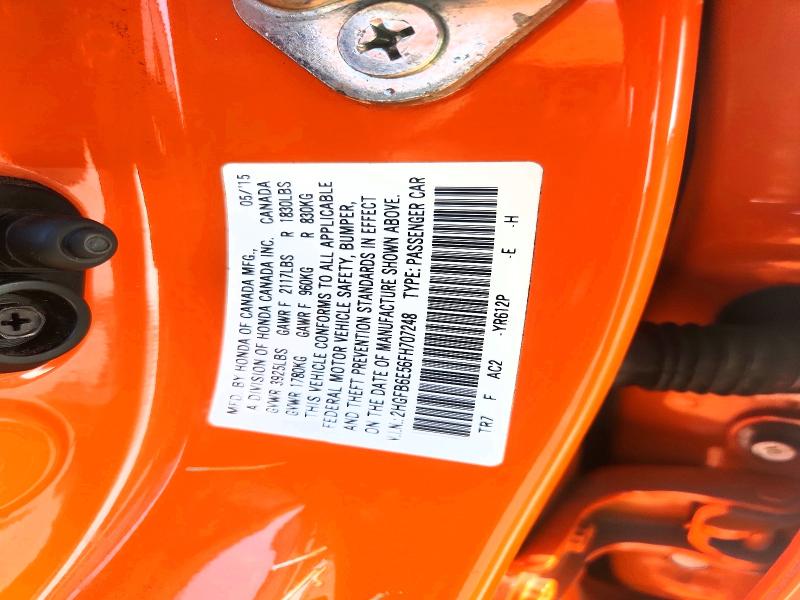63222456 :رقم المزاد ، 2HGFB6E56FH707248 vin ، 2015 Honda Civic مزاد بيع