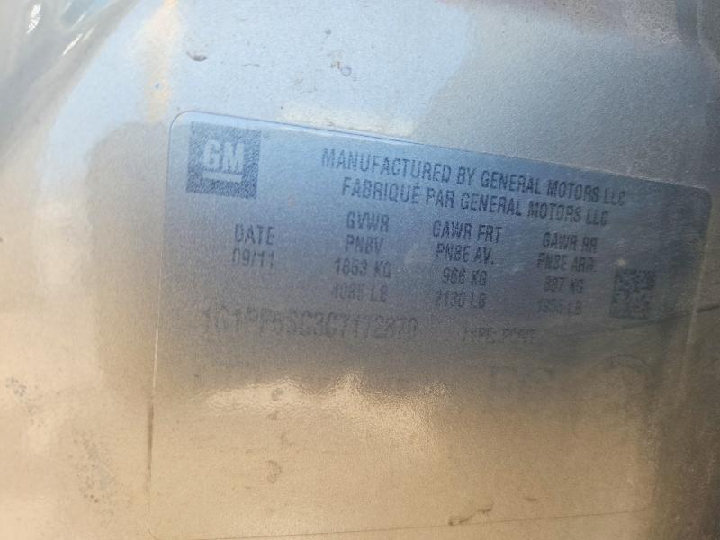 60039906 :رقم المزاد ، 1G1PF5SC3C7172870 vin ، 2012 Chevrolet Cruze مزاد بيع