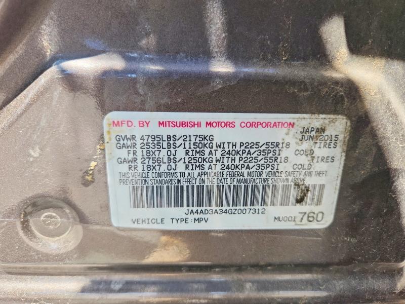Aukcja sprzedaży 2016 Mitsubishi Outlander, vin: JA4AD3A34GZ007312, numer aukcji: 53121136