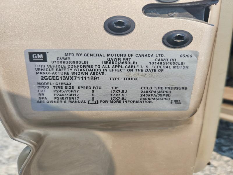 Aukcja sprzedaży 2007 Chevrolet Silverado, vin: 2GCEC13VX71111891, numer aukcji: 63143706