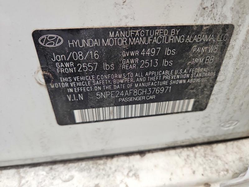 Продаж на аукціоні авто 2016 Hyundai Sonata, vin: 5NPE24AF8GH376971, номер лоту: 61078306