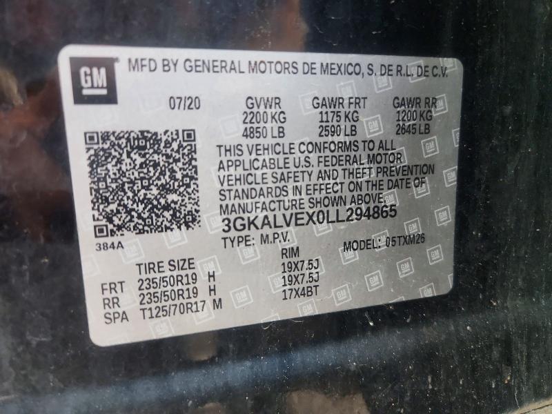 Aukcja sprzedaży 2020 Gmc Terrain, vin: 3GKALVEX0LL294865, numer aukcji: 60958476