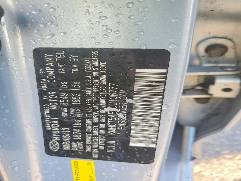 2013 Hyundai Accent მანქანა იყიდება აუქციონზე, vin: KMHCT5AE2DU106777, აუქციონის ნომერი: 59343476