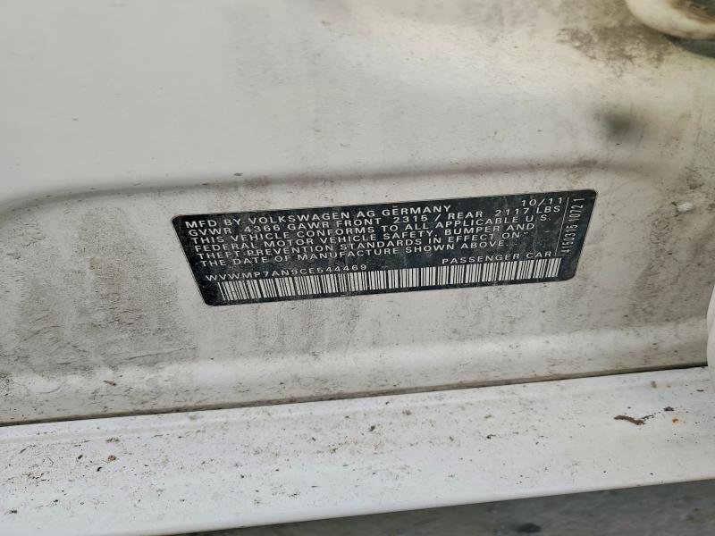 Продаж на аукціоні авто 2012 Volkswagen Cc, vin: WVWMP7AN9CE544469, номер лоту: 60985476