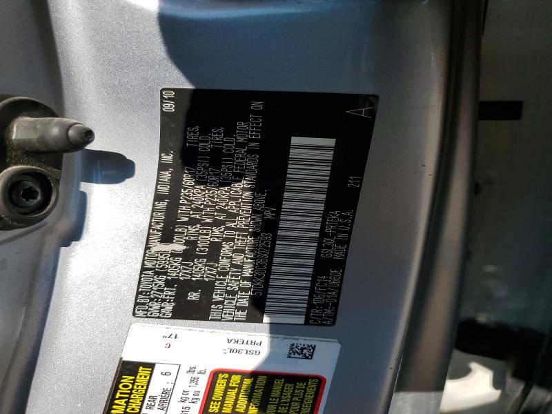 59289056 :رقم المزاد ، 5TDKK3DC3BS072593 vin ، 2011 Toyota Sienna مزاد بيع