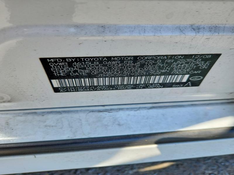 Aukcja sprzedaży 2009 Lexus Is, vin: JTHCK262192031799, numer aukcji: 59234736