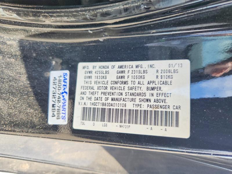 61939316 :رقم المزاد ، 1HGCT1B80DA010106 vin ، 2013 Honda Accord مزاد بيع