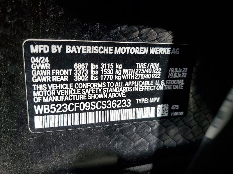 Auction sale of the 2025 Bmw Ix, vin: WB523CF09SCS36233, lot number: 61584466