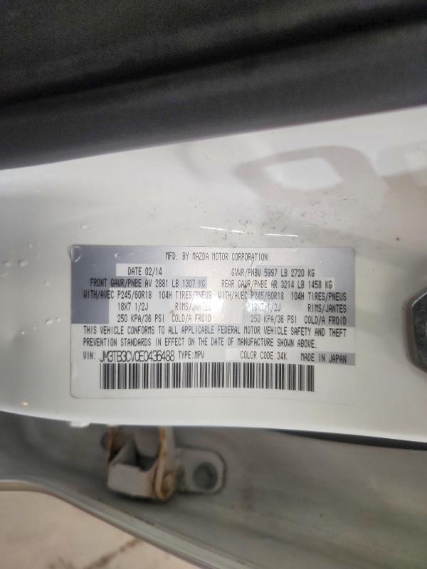 Aukcja sprzedaży 2014 Mazda Cx-9, vin: JM3TB3CV0E0436488, numer aukcji: 63030176