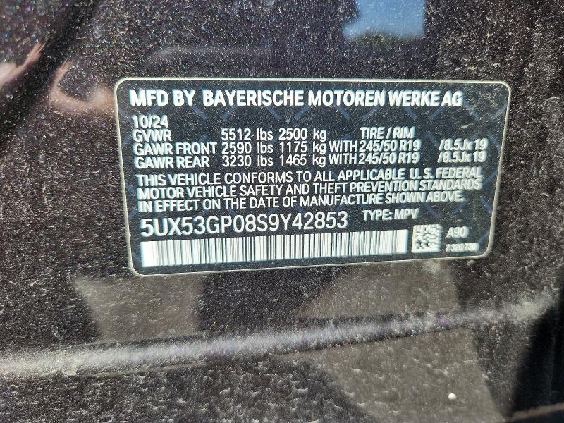 Aukcja sprzedaży 2025 Bmw X3, vin: 5UX53GP08S9Y42853, numer aukcji: 59686176