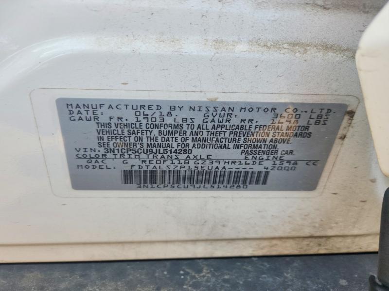 Продаж на аукціоні авто 2018 Nissan Kicks, vin: 3N1CP5CU9JL514280, номер лоту: 61089256