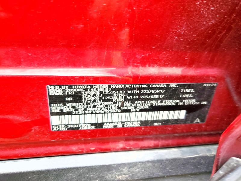 Aukcja sprzedaży 2021 Toyota Rav4, vin: 2T3H1RFV4MW129870, numer aukcji: 60076696