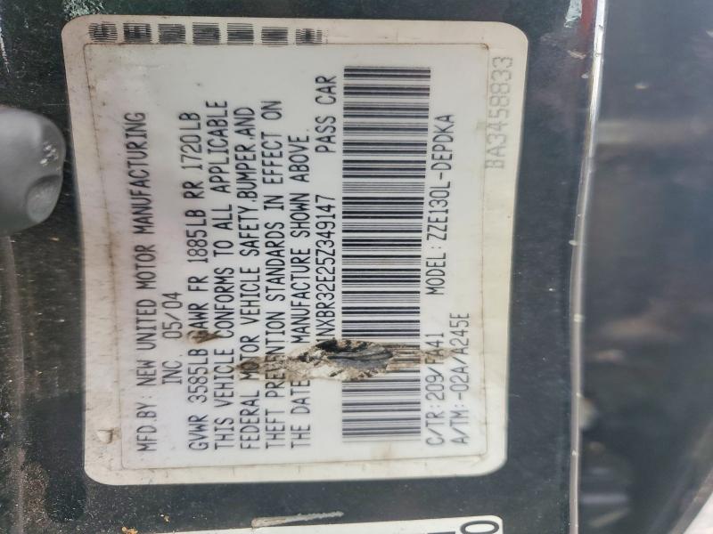 Aukcja sprzedaży 2005 Toyota Corolla, vin: 1NXBR32E25Z349147, numer aukcji: 63393386