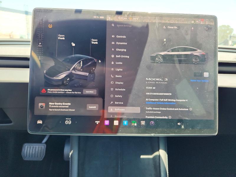 62286636 :رقم المزاد ، 5YJ3E1EA8SF058979 vin ، 2025 Tesla Model 3 مزاد بيع