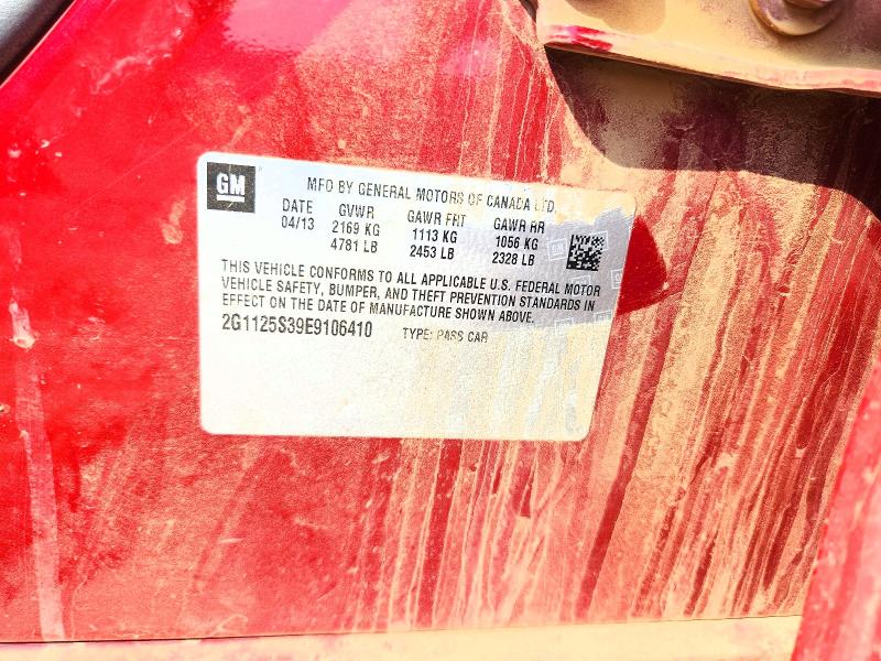 62865626 :رقم المزاد ، 2G1125S39E9106410 vin ، 2014 Chevrolet Impala مزاد بيع