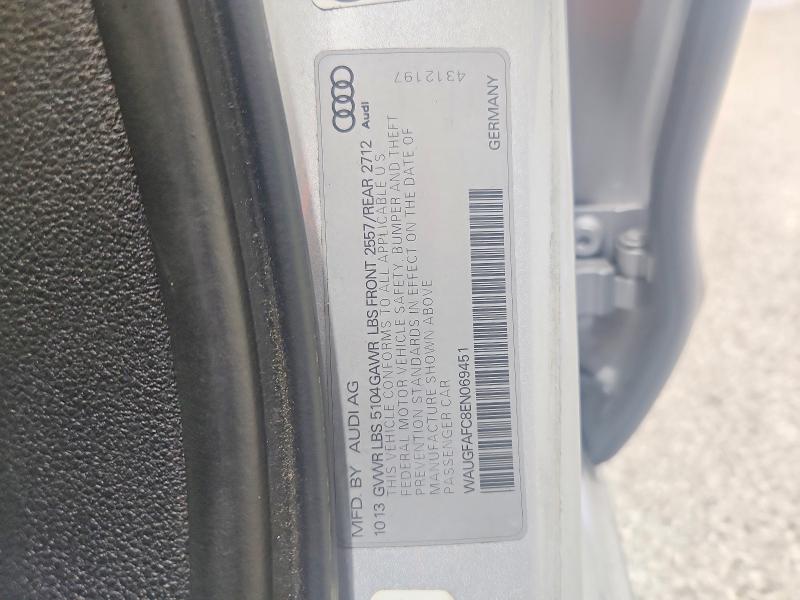 2014 Audi A6 მანქანა იყიდება აუქციონზე, vin: WAUGFAFC8EN069451, აუქციონის ნომერი: 62828916