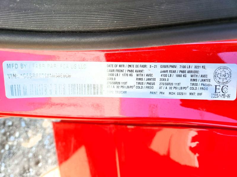 60062066 :رقم المزاد ، 1C6SRFFT6MN692025 vin ، 2021 Ram 1500 مزاد بيع