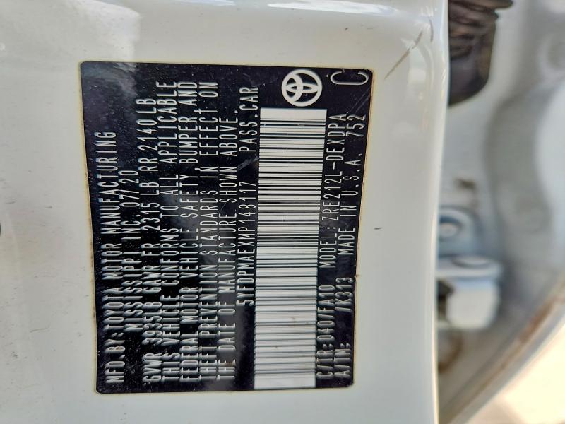 60557466 :رقم المزاد ، 5YFDPMAEXMP148117 vin ، 2021 Toyota Corolla مزاد بيع