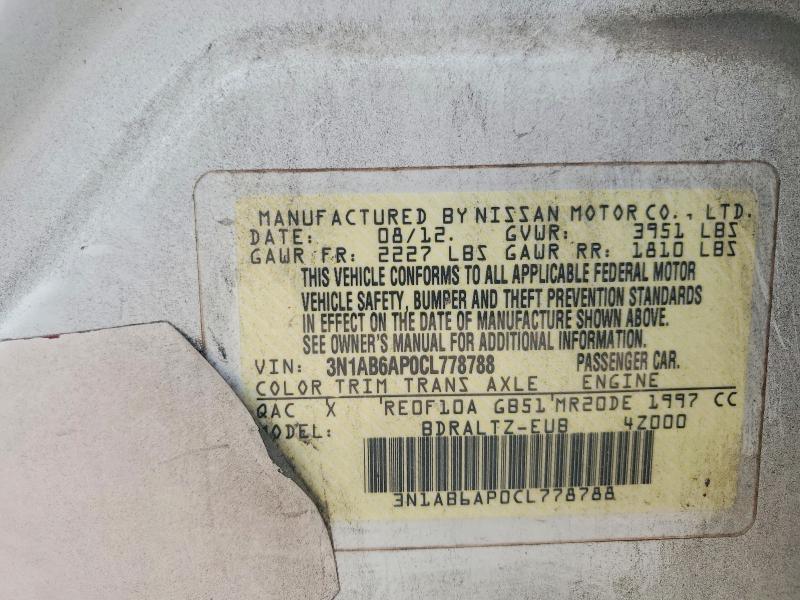 62355866 :رقم المزاد ، 3N1AB6AP0CL778788 vin ، 2012 Nissan Sentra مزاد بيع