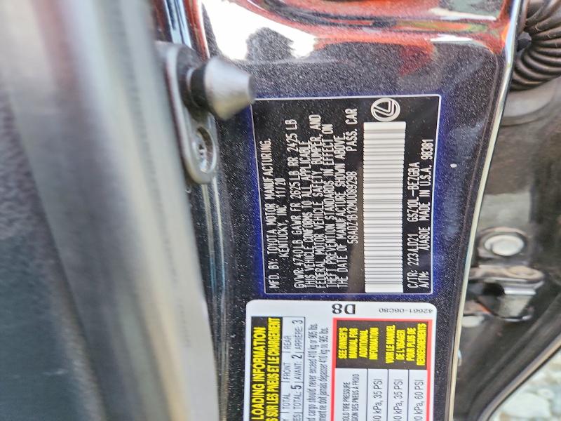 Aukcja sprzedaży 2021 Lexus Es 350, vin: 58ADZ1B12MU089298, numer aukcji: 60965156