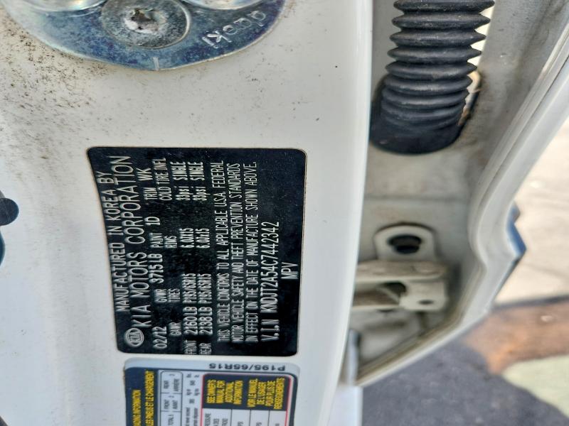 60576536 :رقم المزاد ، KNDJT2A54C7442342 vin ، 2012 Kia Soul مزاد بيع