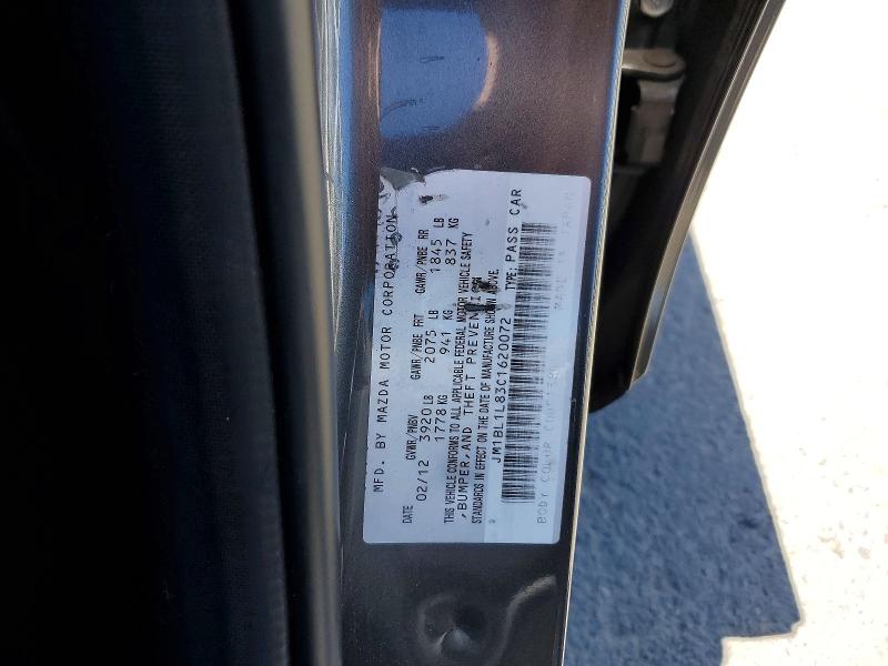 Auction sale of the 2012 Mazda 3, vin: JM1BL1L83C1620072, lot number: 60839746