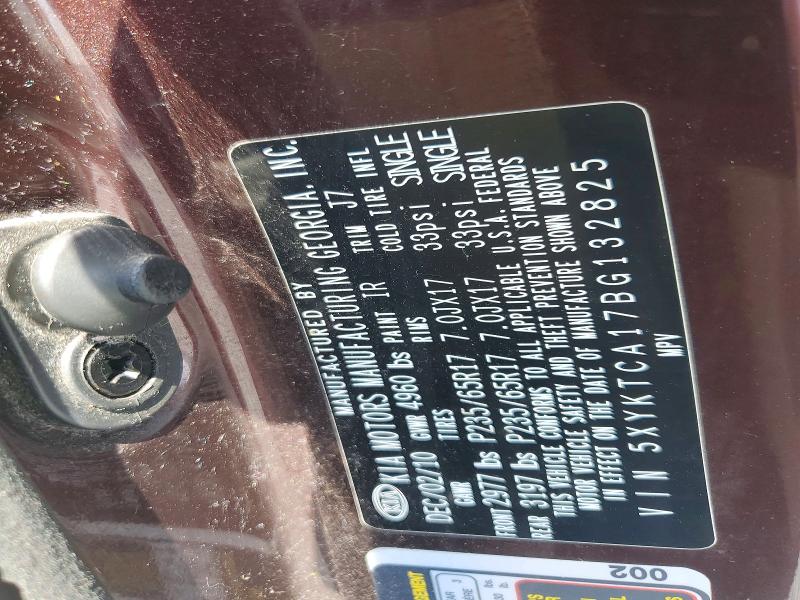 Aukcja sprzedaży 2011 Kia Sorento, vin: 5XYKTCA17BG132825, numer aukcji: 60208146