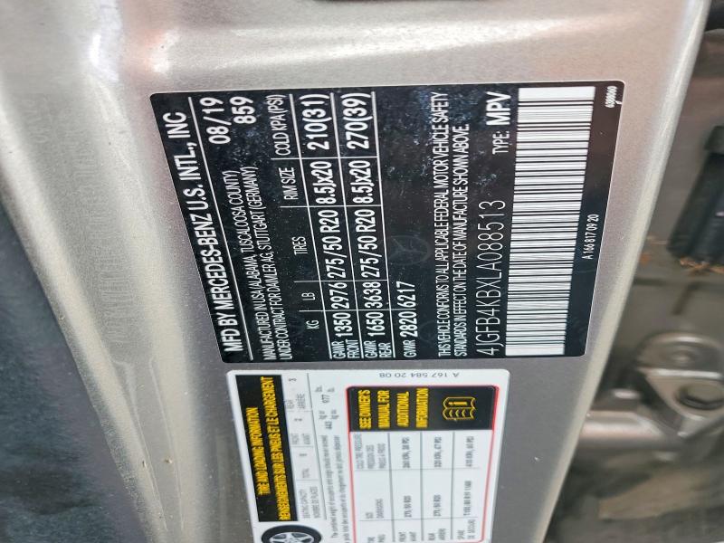 Aukcja sprzedaży 2020 Mercedes-benz Gle, vin: 4JGFB4KBXLA088513, numer aukcji: 61146846