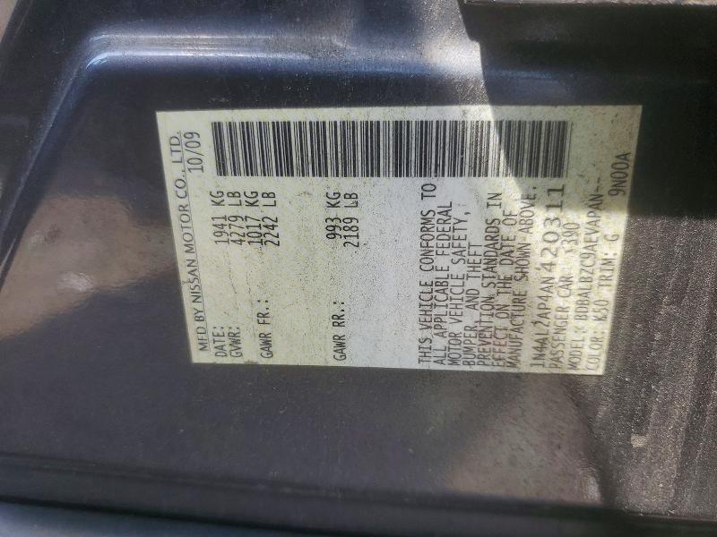 Продаж на аукціоні авто 2010 Nissan Altima, vin: 1N4AL2AP4AN420311, номер лоту: 61882986