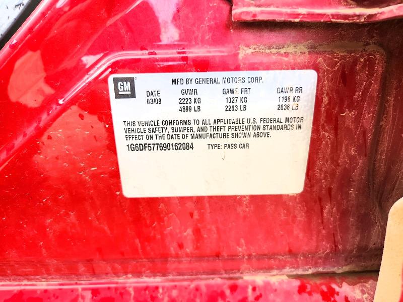 85983685 :رقم المزاد ، 1G6DF577690162084 vin ، 2009 Cadillac Cts مزاد بيع