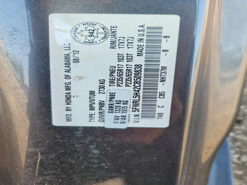 Продажа на аукционе авто 2012 Honda Odyssey, vin: 5FNRL5H42CB509838, номер лота: 61926496