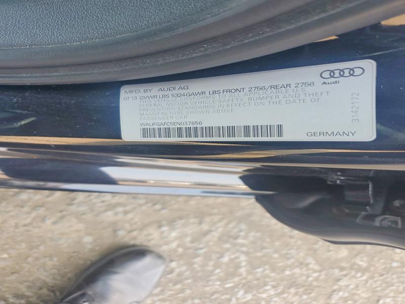 Aukcja sprzedaży 2014 Audi A6, vin: WAUFGAFC5EN037856, numer aukcji: 61521006