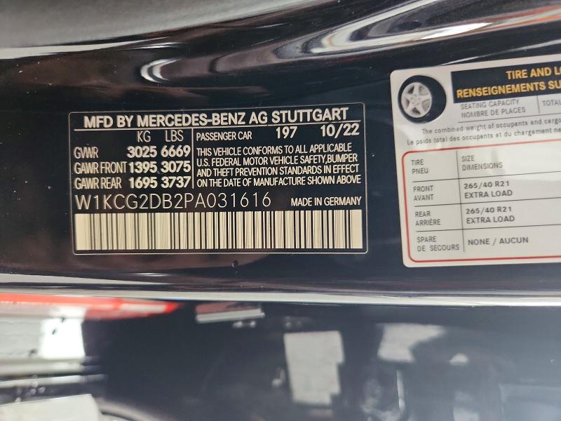 Aukcja sprzedaży 2023 Mercedes-benz Eqs Sedan, vin: W1KCG2DB2PA031616, numer aukcji: 62304236
