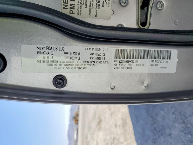 Auction sale of the 2015 Chrysler 300, vin: 2C3CCAAG3FH792160, lot number: 61175396