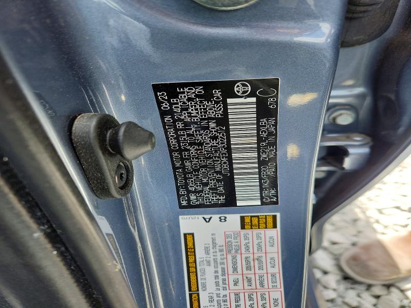 Продаж на аукціоні авто 2023 Toyota Corolla Hybrid, vin: JTDBCMFEXP3022512, номер лоту: 62006466