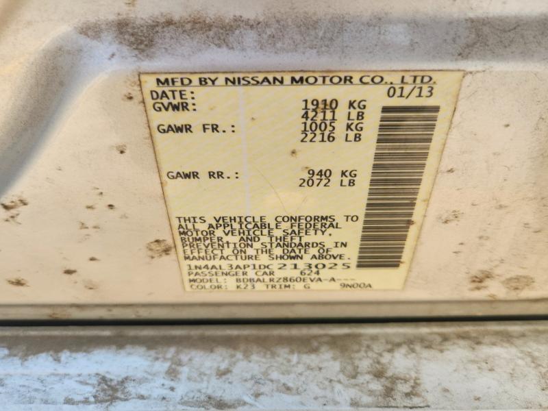 62701566 :رقم المزاد ، 1N4AL3AP1DC213025 vin ، 2013 Nissan Altima مزاد بيع