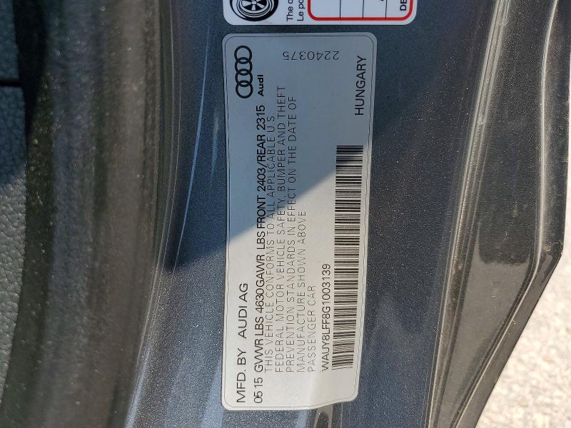 Продажа на аукционе авто 2016 Audi A3, vin: WAUY8LFF8G1003139, номер лота: 61919776