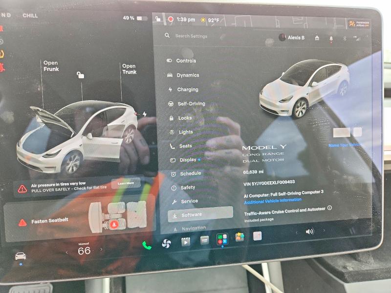 58914916 :رقم المزاد ، 5YJYGDEEXLF009403 vin ، 2020 Tesla Model Y مزاد بيع