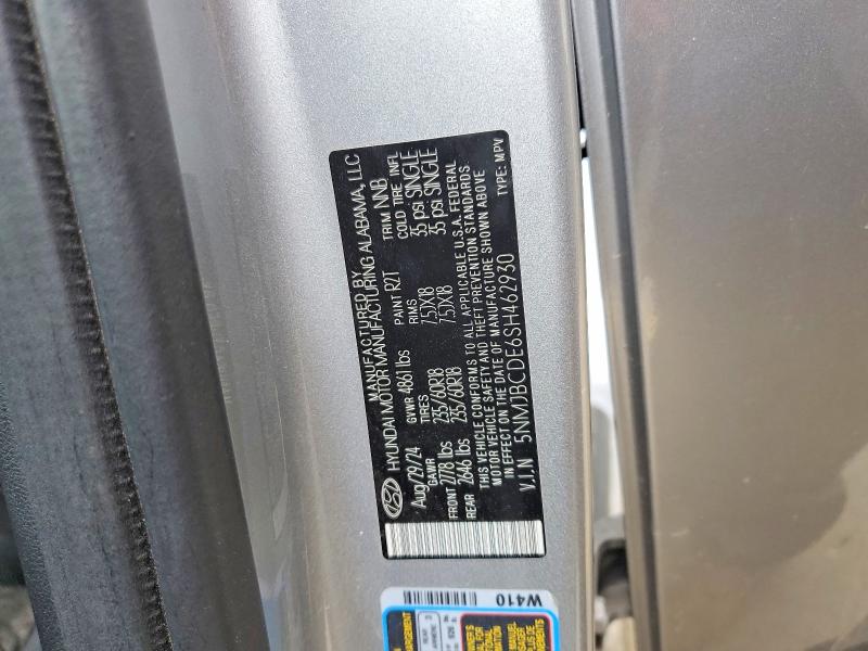 2025 Hyundai Tucson მანქანა იყიდება აუქციონზე, vin: 5NMJBCDE6SH462930, აუქციონის ნომერი: 85611725