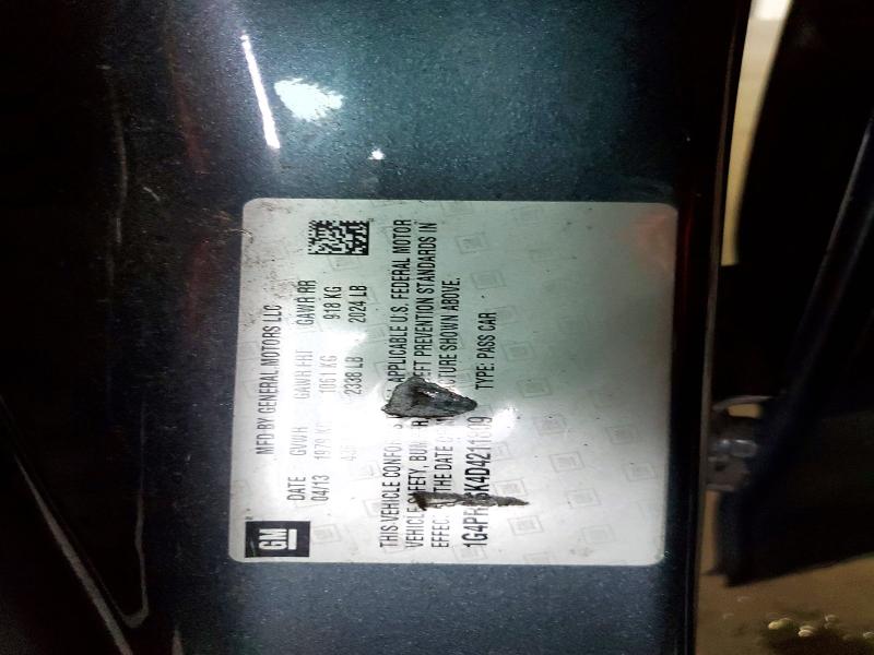 2013 Buick Verano მანქანა იყიდება აუქციონზე, vin: 1G4PR5SK4D4211809, აუქციონის ნომერი: 62710696
