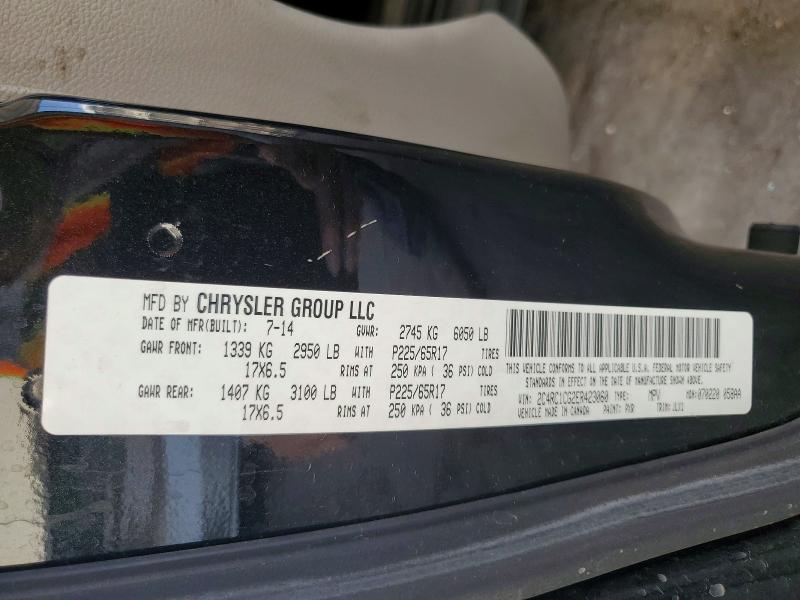 Продажа на аукционе авто 2014 Chrysler Town & Country, vin: 2C4RC1CG2ER423060, номер лота: 62643836