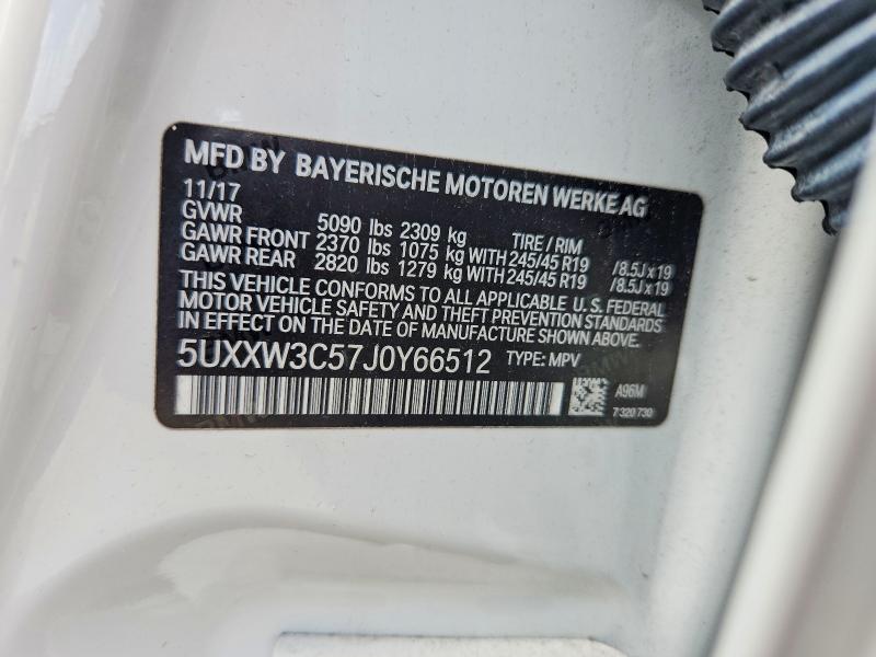 Aukcja sprzedaży 2018 Bmw X4, vin: 5UXXW3C57J0Y66512, numer aukcji: 62602446