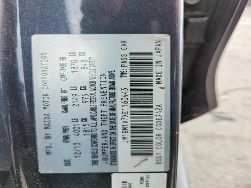 Продаж на аукціоні авто 2014 Mazda 3, vin: JM1BM1V7XE1160445, номер лоту: 61187836