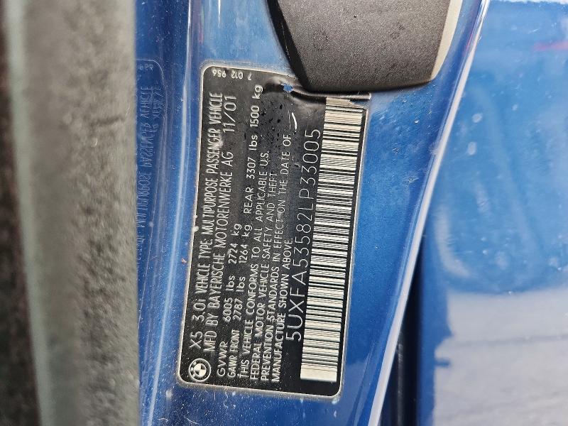 Продаж на аукціоні авто 2002 Bmw X5, vin: 5UXFA53582LP33005, номер лоту: 59179986