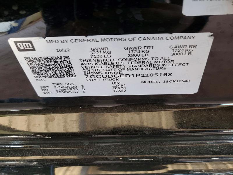 59636686 :رقم المزاد ، 2GCUDGED1P1105168 vin ، 2023 Chevrolet Silverado مزاد بيع