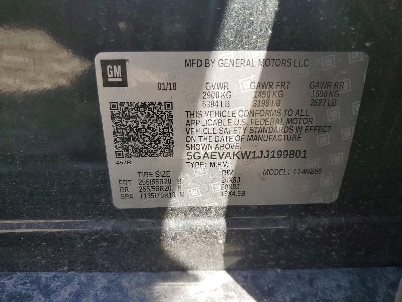 Продаж на аукціоні авто 2018 Buick Enclave, vin: 5GAEVAKW1JJ199801, номер лоту: 60507636