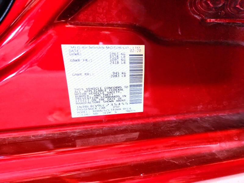 Aukcja sprzedaży 2020 Nissan Altima, vin: 1N4BL4CV9LC235455, numer aukcji: 59124626