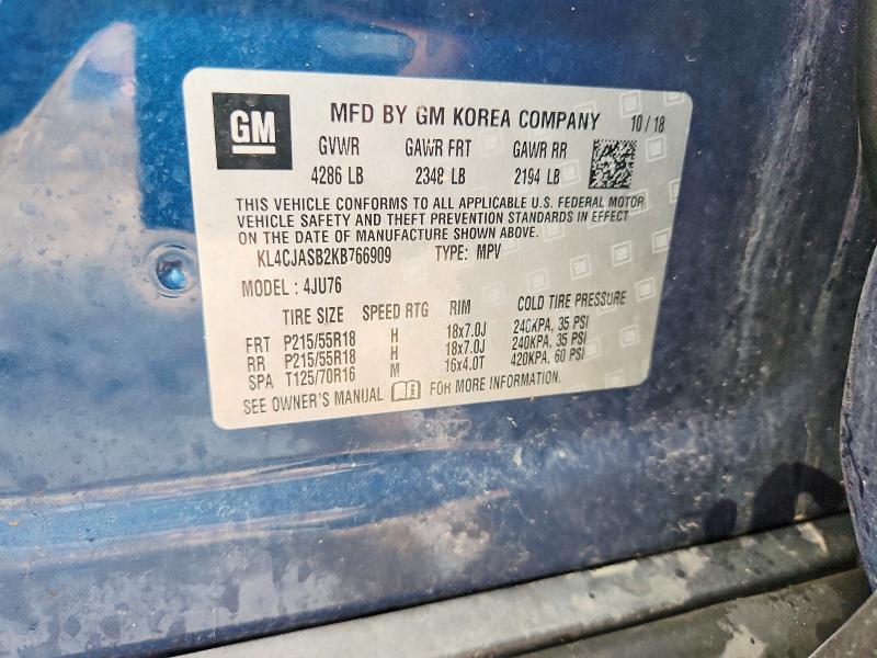 Aukcja sprzedaży 2019 Buick Encore, vin: KL4CJASB2KB766909, numer aukcji: 61045206