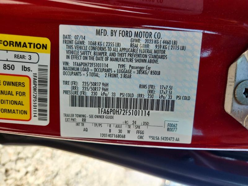 Aukcja sprzedaży 2015 Ford Fusion, vin: 1FA6P0H72F5101114, numer aukcji: 59389976