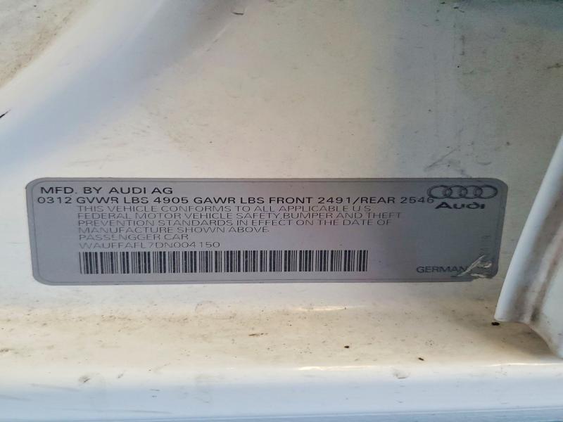 Aukcja sprzedaży 2013 Audi A4, vin: WAUFFAFL7DN004150, numer aukcji: 62331156